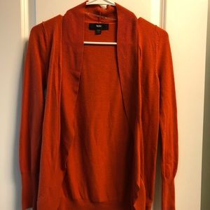 Mossimo (Target) orange open cardigan XS